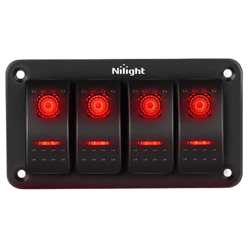 4Gang SPST Rocker Switch Box – Nilight