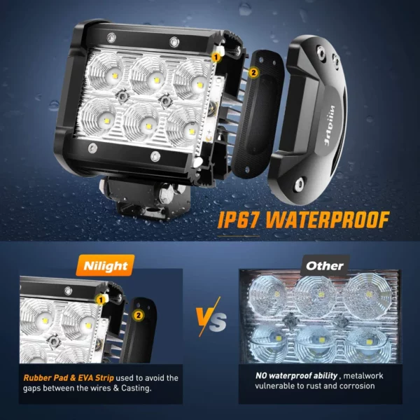 Nilight Led kastarar 4" (2.stk) - Image 7
