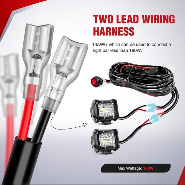 Led bar 20″ spot flood combo gult - Image 10