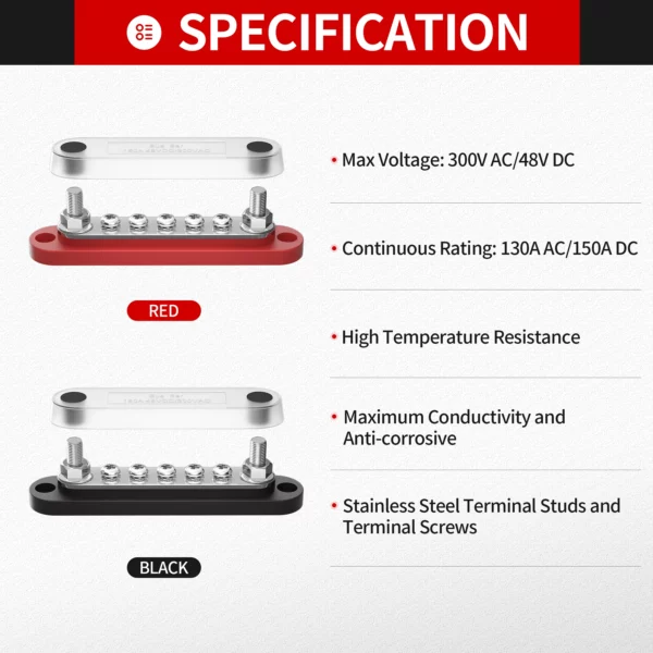 Busbar 2x m6 & 5x m4 - Image 6