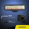 Nilight Led kastarar 6″ (2.stk) Amber White Flood Led Work Lights - Image 4