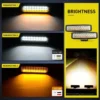 Nilight Led kastarar 6″ (2.stk) Amber White Flood Led Work Lights - Image 9