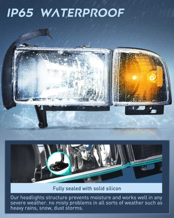 1994-2002 Dodge Ram 1500 2500 3500 aðalljós - Image 7