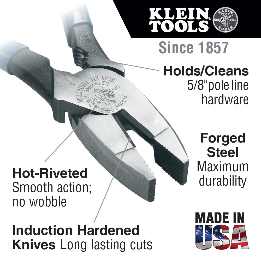 Lineman's Bolt-Thread Holding Pliers, 9-Inch - Image 2