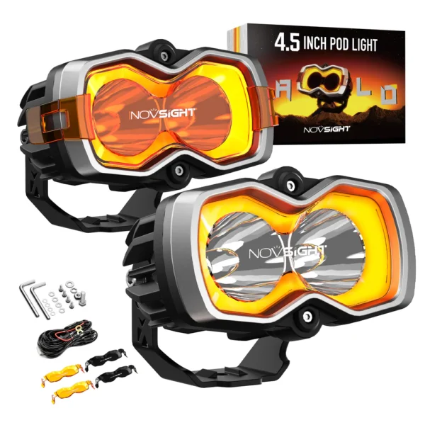 HALO Pro Series 4.5" LED Pod Lights with Dynamic DRL Modes