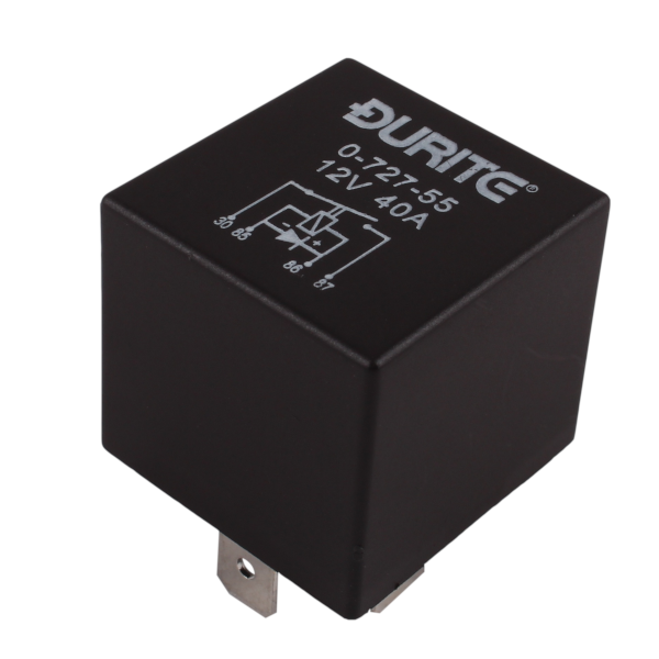 12V 40A 4-pinna relay með díóðu – Normally Open (NO)
