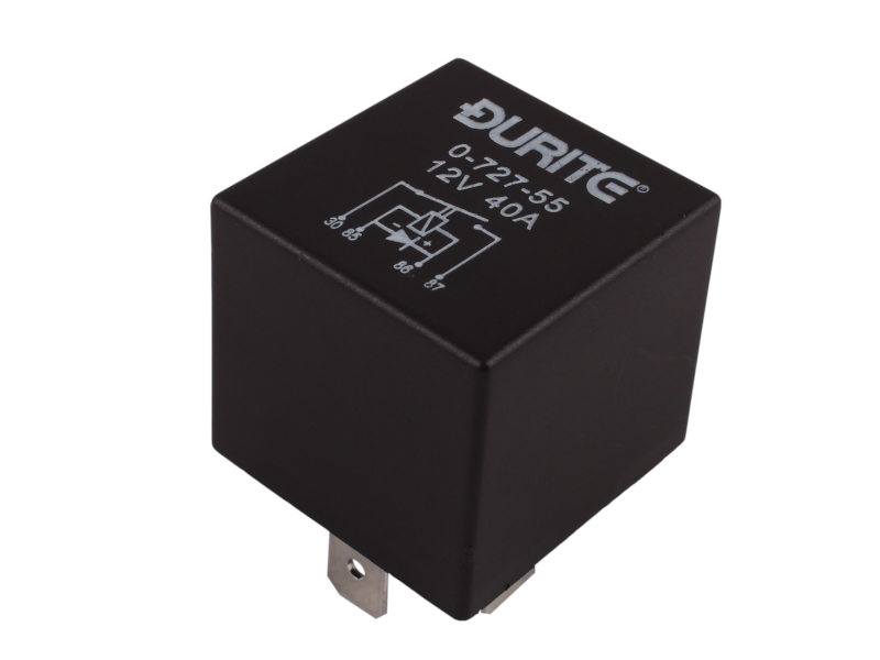 12V 40A 4-pinna relay með díóðu – Normally Open (NO)