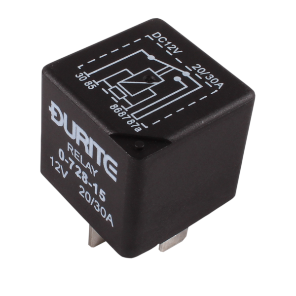 12V 20/30A 5-pinna relay með viðnámi – Changeover