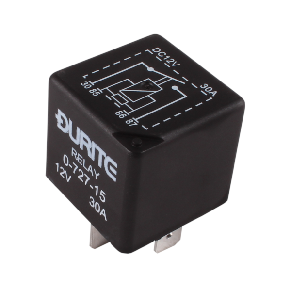 12V 30A 4-pinna relay með viðnámi – Normally Open (NO)
