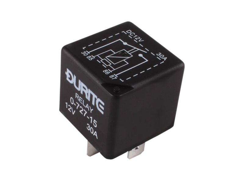 12V 30A 4-pinna relay með viðnámi – Normally Open (NO)