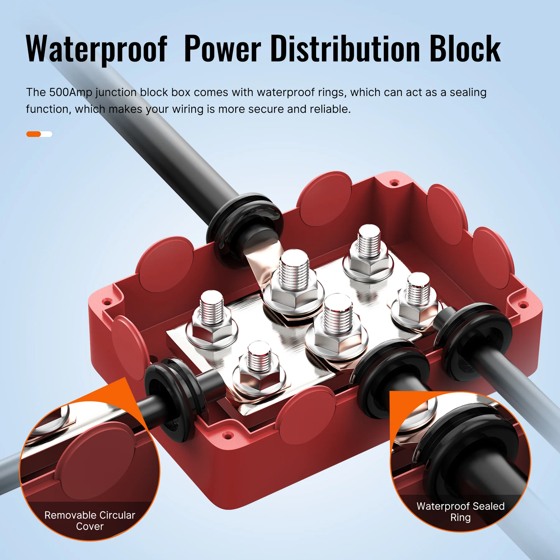 Busbar 500A 2x M10 & 4x M8 - Image 5